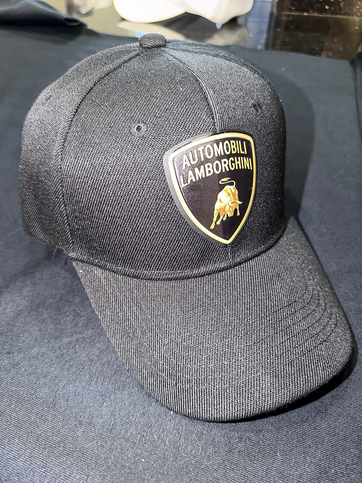 Automobili Lamborghini 3D UV patch on a grey cap