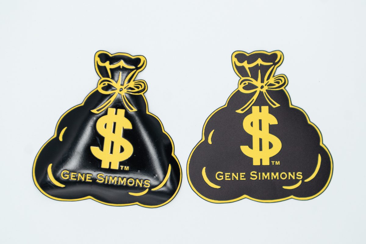 Gene Simmons money bag 3D UV patches