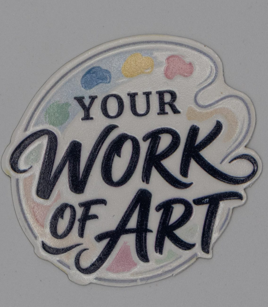 The Your Work of Art logo as a 3D UV patch